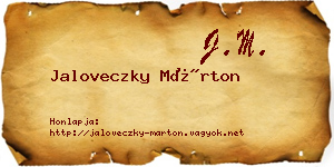 Jaloveczky Márton névjegykártya
